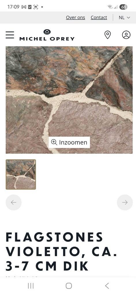 Flagstones Violetto, ca. 3-7 cm dik, Tuin en Terras, Tegels en Klinkers, Ophalen, Gebruikt, Natuursteen, Terrastegels