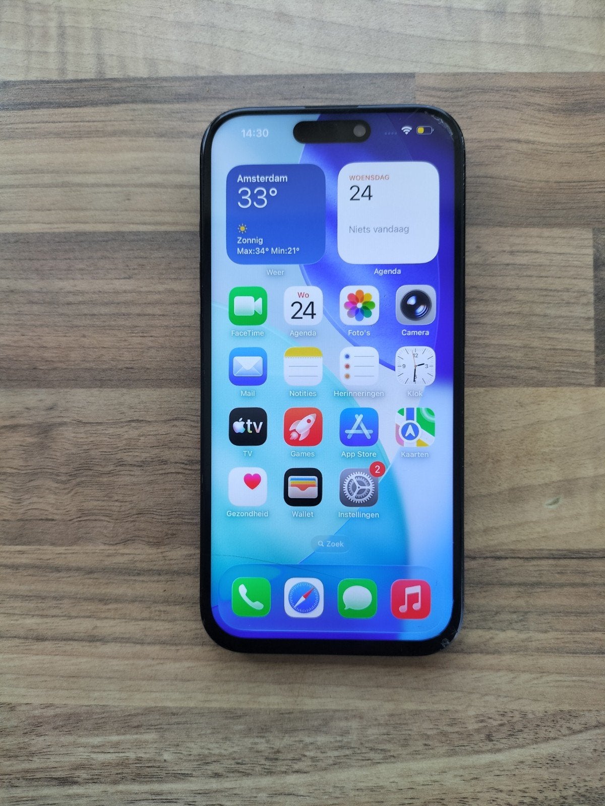 Iphone 15 Pro, achterkant iets beschadigd., 80 %, Blauw, Ophalen of Verzenden, Zonder simlock