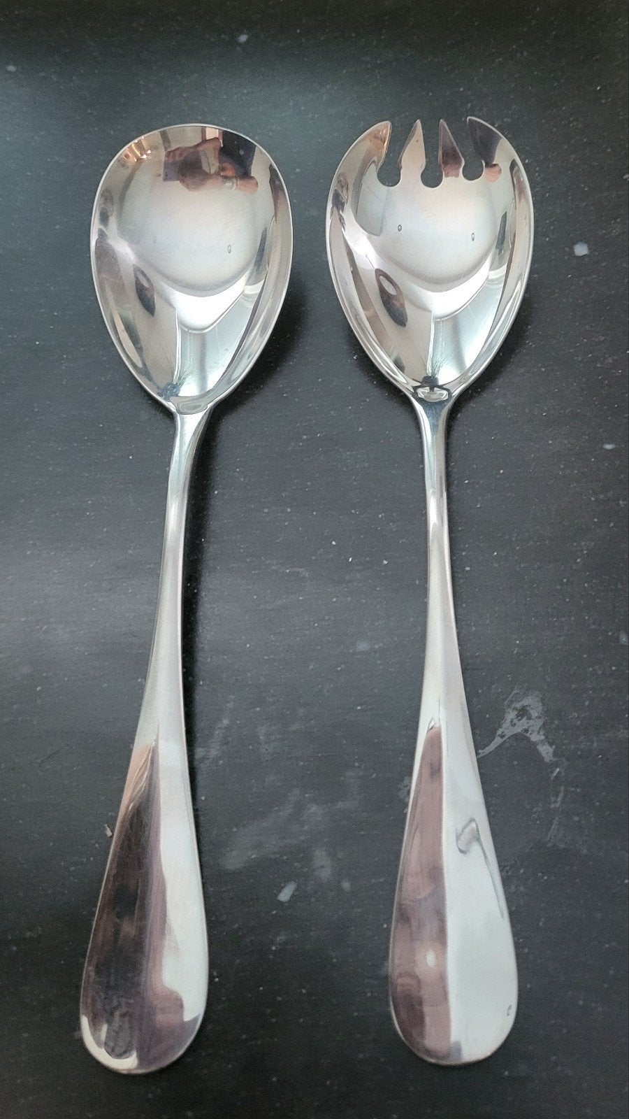Vintage Reppel Massif Saladebestekset in Originele Doos, Antiek en Kunst, Ophalen of Verzenden