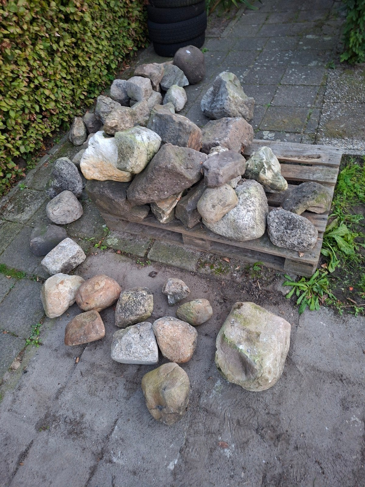 zwerfkeien/rivierkeien. Ook in gedeeltes te koop !, Tuin en Terras, Ophalen, Gebruikt, Kei