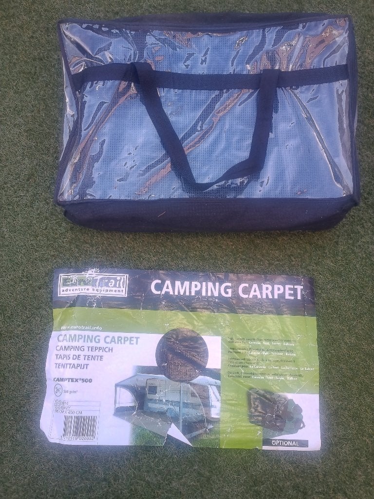 Eurotrail Camptex tenttapijt 300 x 400 cm in opbergtas, Ophalen, Zo goed als nieuw