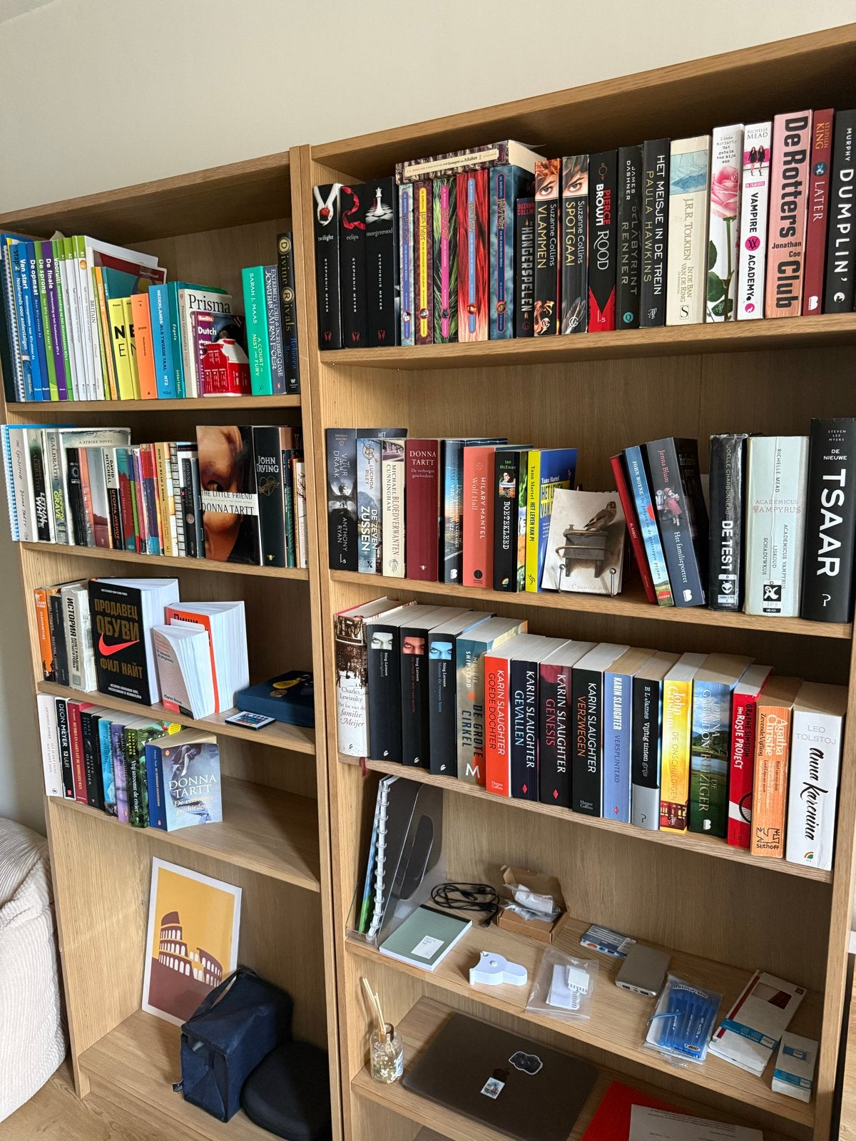 IKEA Billy Boekenkast - Eikenhout, Gebruikt, Ophalen, Met plank(en), Gebruikt, 200 cm of meer