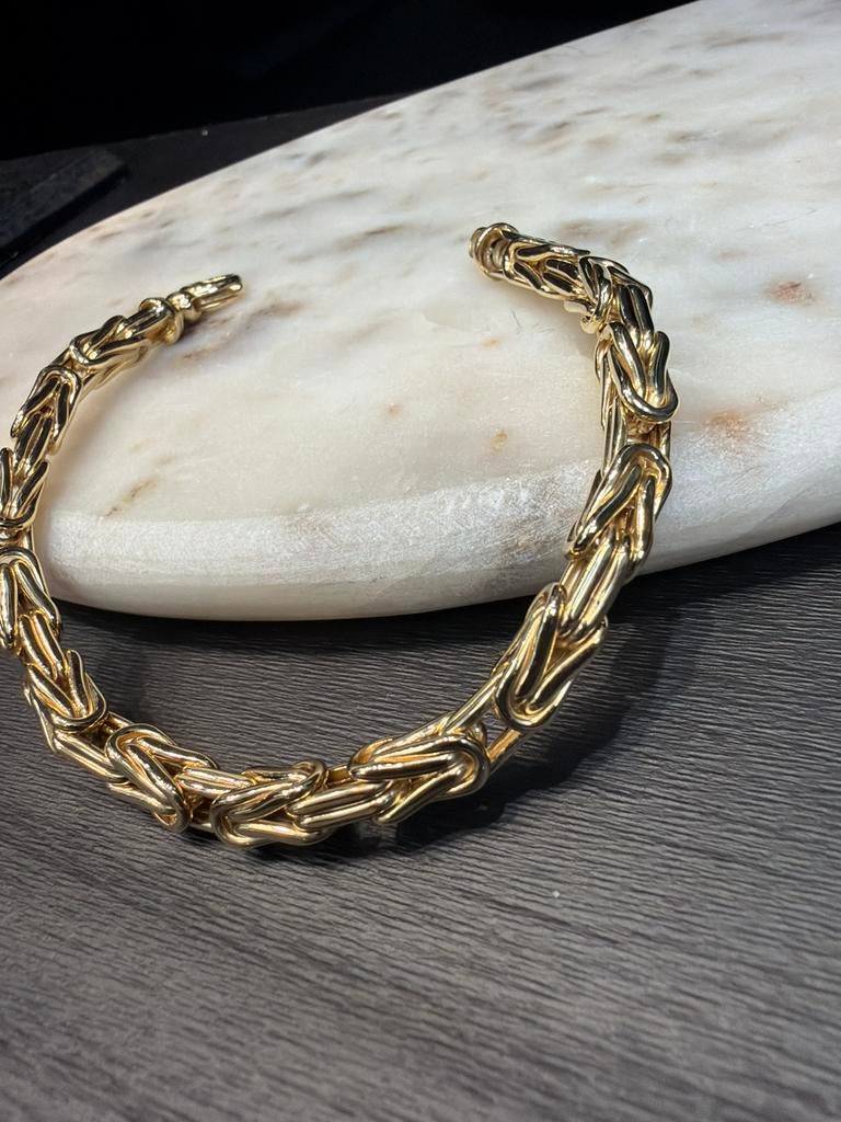 14k koningsarmband, Sieraden, Tassen en Uiterlijk, Armbanden, Ophalen of Verzenden, Nieuw, Goud