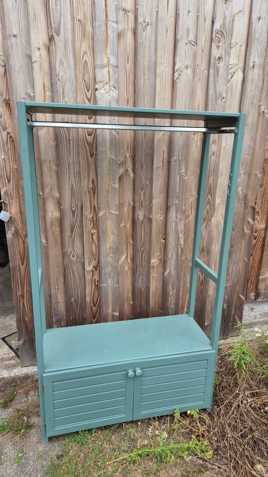 Kledingrek met opbergruimte - Groen, Gebruikt, 50 tot 100 cm, Modern, 25 tot 50 cm