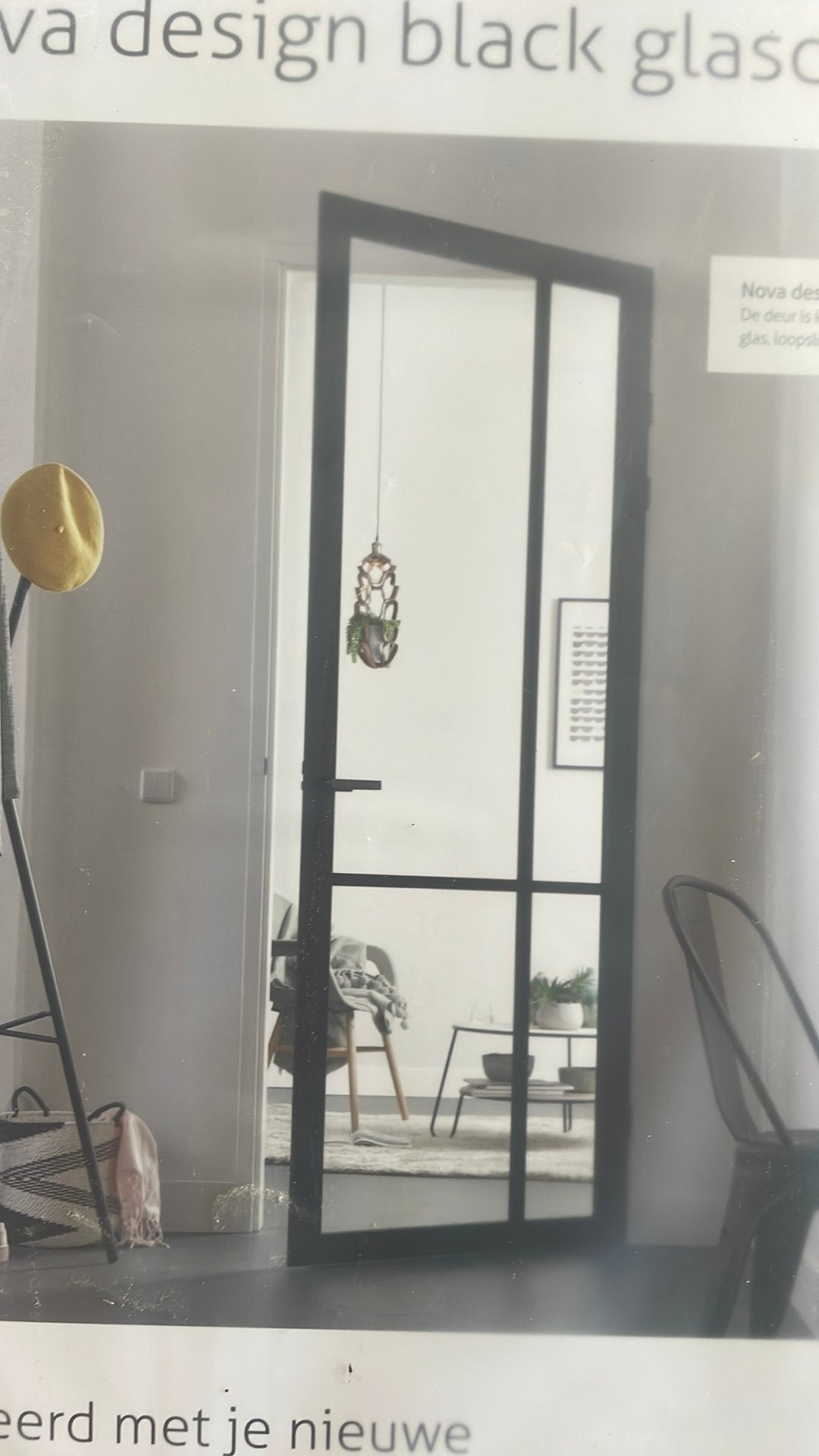 Opdekdeur met glas 83x211,5