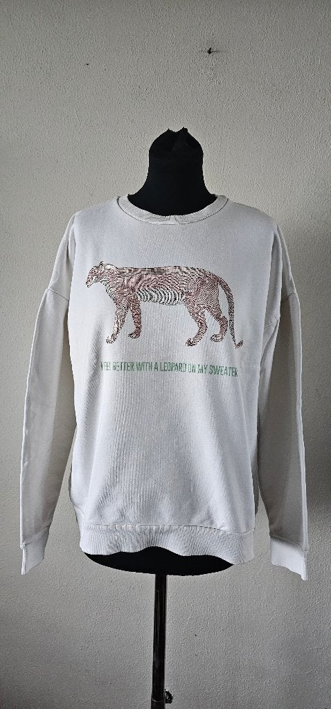 Sissy-Boy sweater met luipaardprint - Maat L (12225), Beige, Maat 42/44 (L), Sissy-Boy, Ophalen of Verzenden