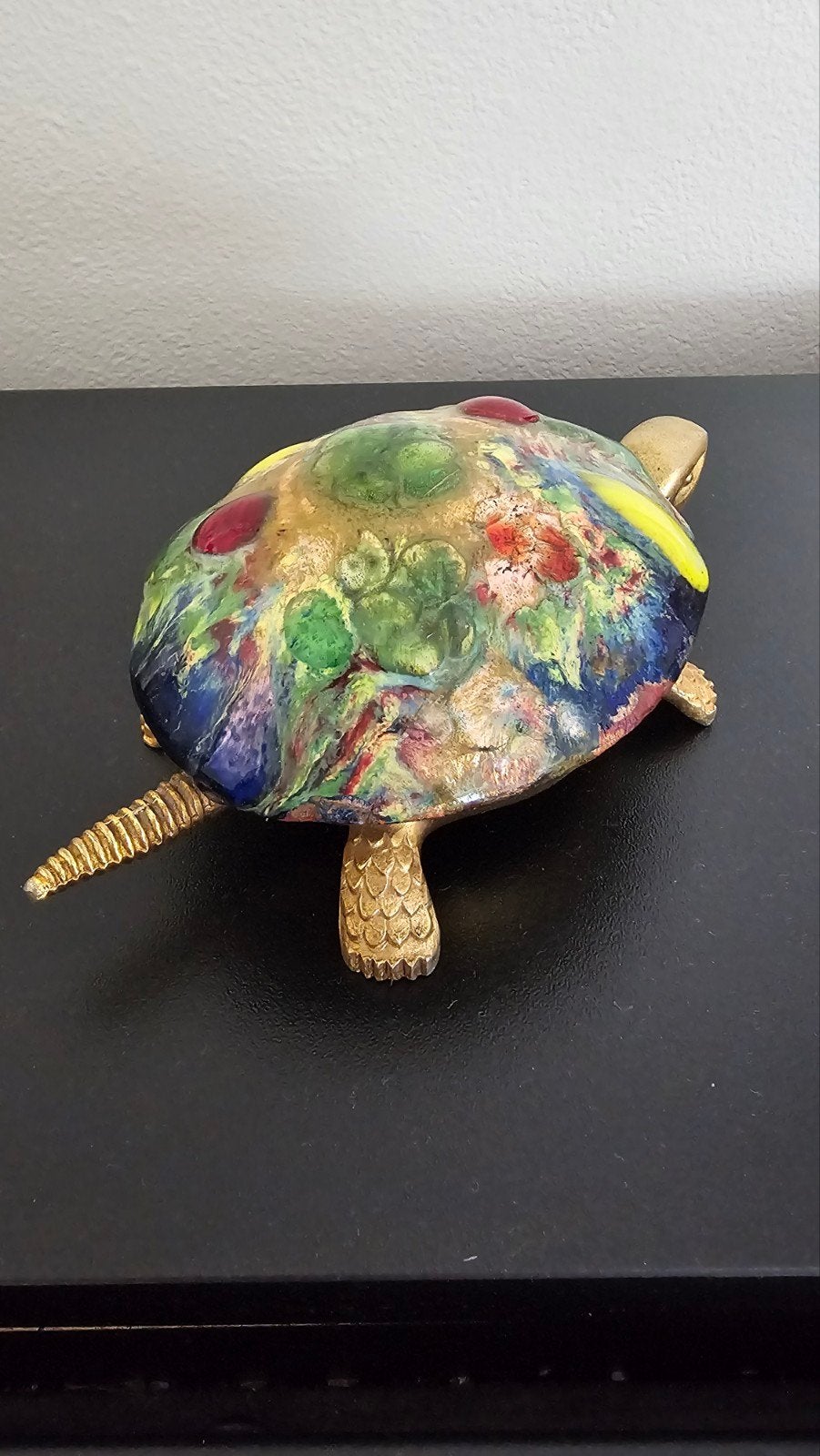 vintage tafelbel, Ophalen, Goud, Object, Gemerkt