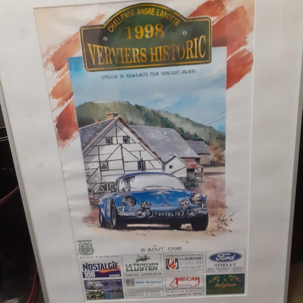 Verviers Historic 1998 Poster - Challenge Andre Lanotte, Verzamelen, Ophalen, Met lijst, A4 of kleiner, Nieuw