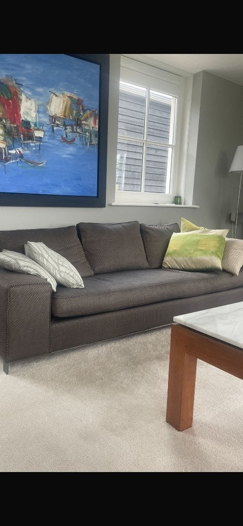 Minotti bank, Ophalen, 100 tot 125 cm, Driepersoons, Zo goed als nieuw