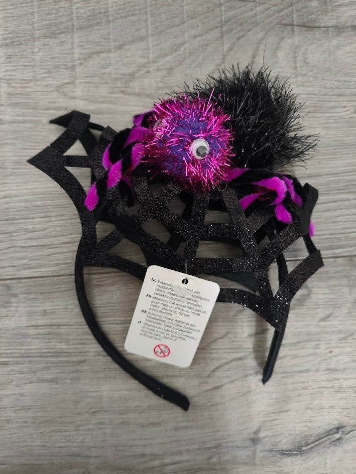 Halloween meisjes diadeem spinnenweb met spin, Ophalen of Verzenden, Nieuw, Overige typen, Halloween of Griezel