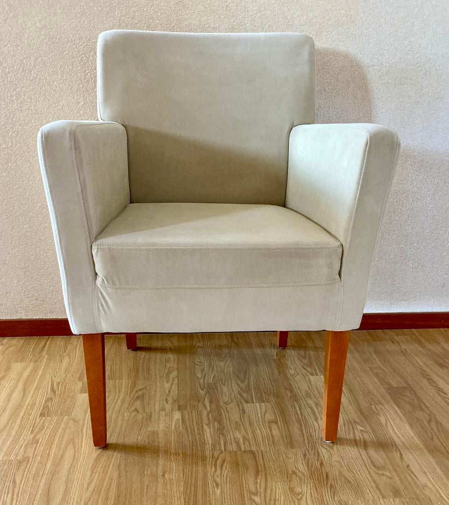 Mobitec Fauteuil met Armleuningen Suede, Gebruikt, Bruin, Eén, Ophalen