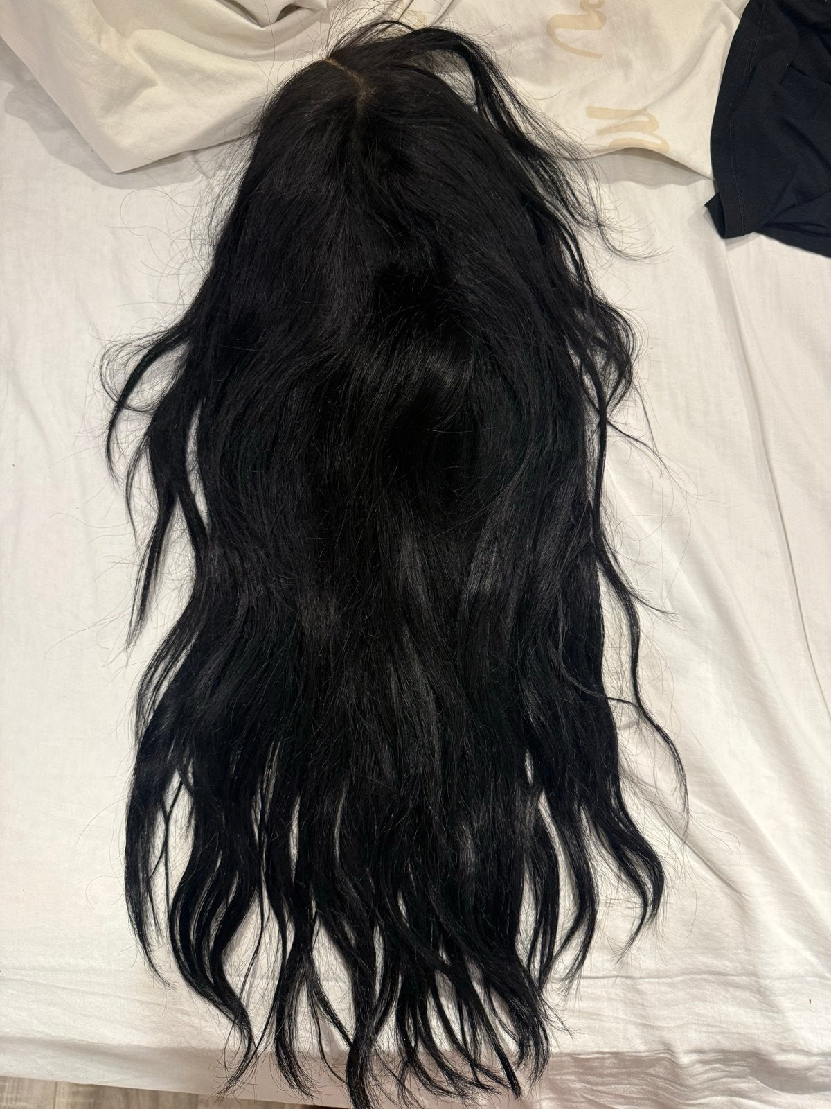 Closure wig 100 % human hair, Ophalen of Verzenden, Gebruikt, Pruik of Haarverlenging