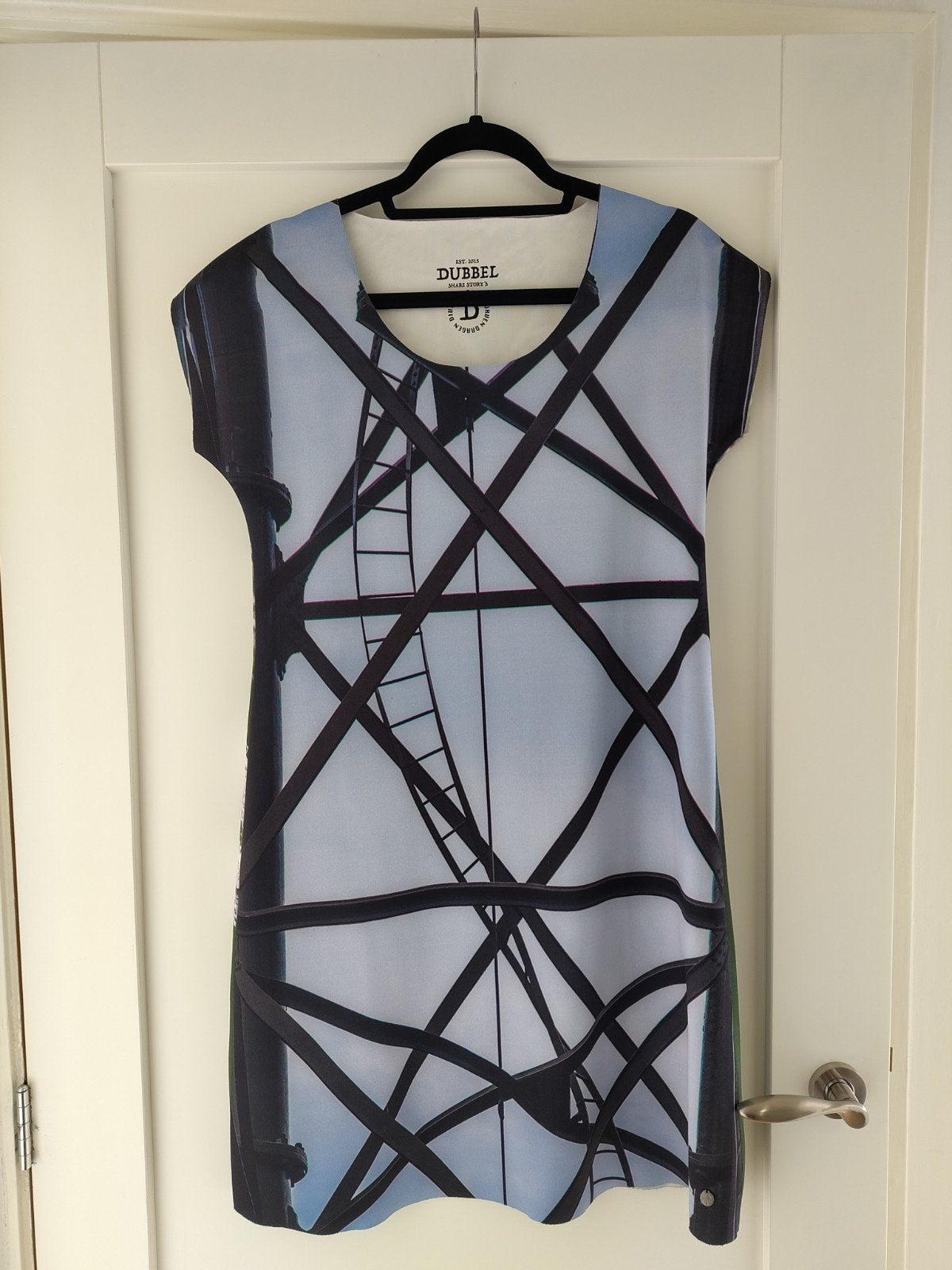 Leuk DiVidere zomerjurkje, aparte voor- en achterkant, mt L, Kleding | Dames, Blauw, Maat 42/44 (L), Ophalen of Verzenden, Zo goed als nieuw