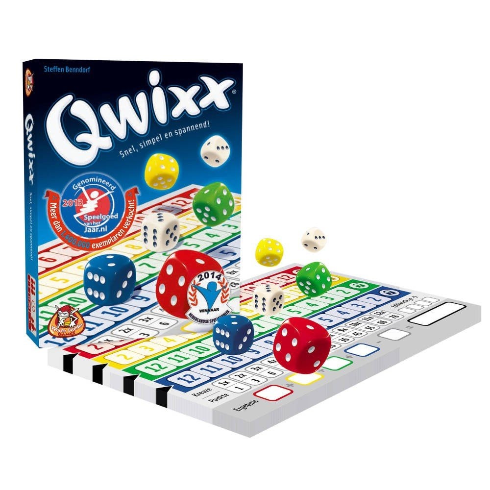 Qwixx dobbelspel - Snel, simpel en spannend!, Een of twee spelers, Ophalen of Verzenden, Zo goed als nieuw, White Goblin Games