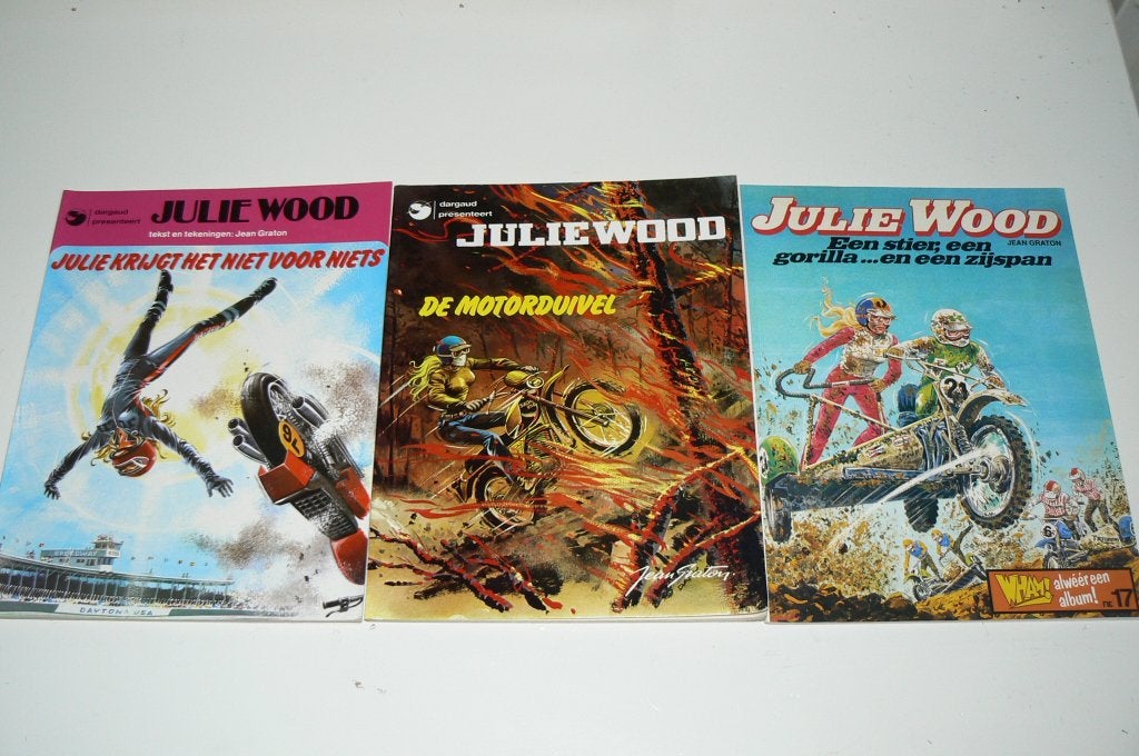 Verzameling van 3 Julie Wood albums. Ook losse verkoop, Meerdere stripboeken, Ophalen of Verzenden, Zo goed als nieuw, Jean Graton
