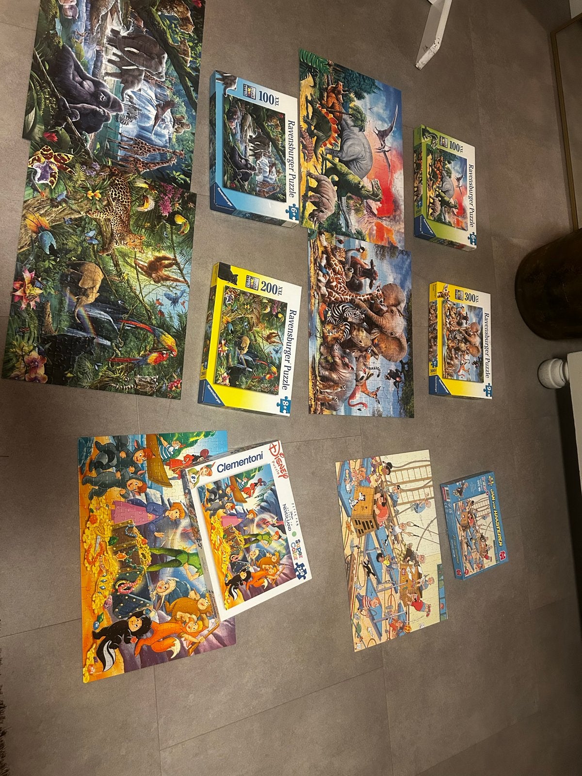 6 complete puzzels: Ravensburger, Disney, Jan van Haasteren, Ophalen of Verzenden, Gebruikt, Legpuzzel