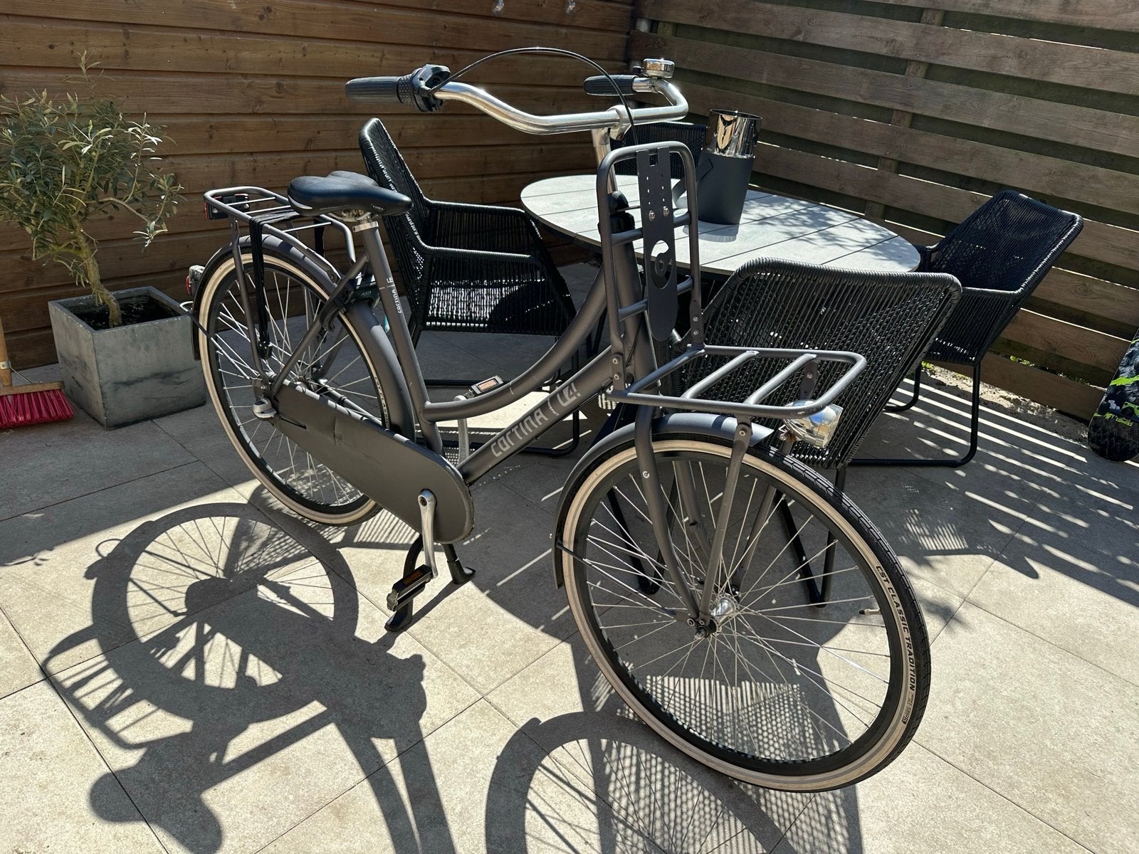 Cortina U4 Transportfiets (mat grijs) - Gebruikt, Versnellingen, Ophalen, Overige merken, 53 tot 56 cm