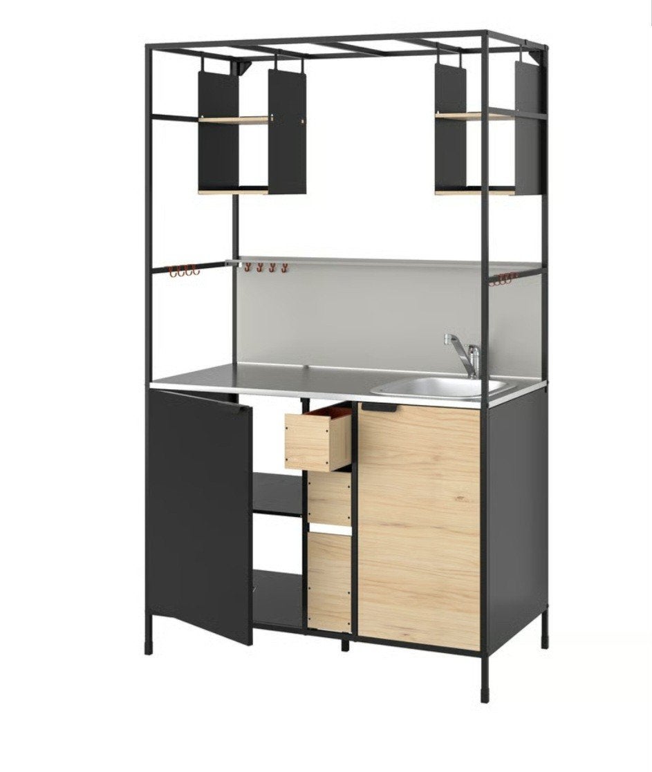 Ikea Äspinge voor tuin of tiny house, Huis en Inrichting, Keuken | Keukenelementen, Ophalen, Nieuw, Zwart