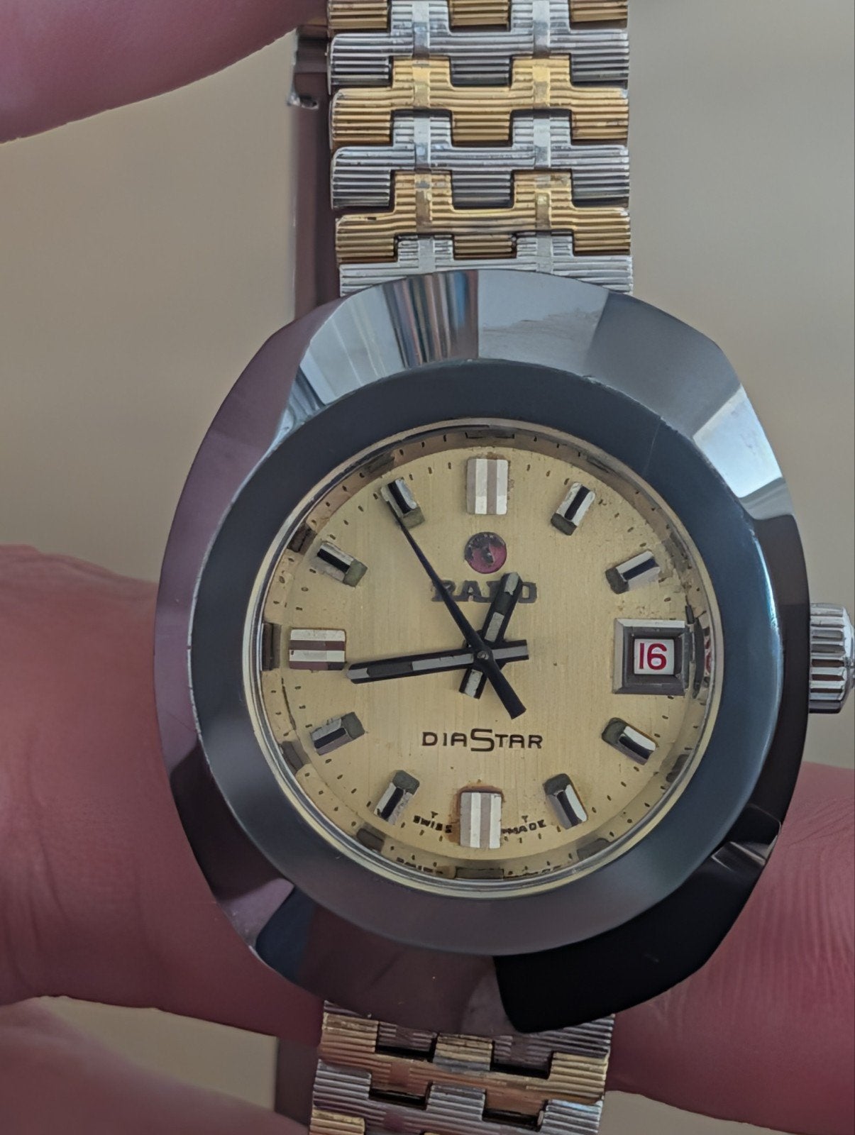 Rado diastar lady in perfecte staat!, Overige merken, Staal, Verguld, 1960 of later