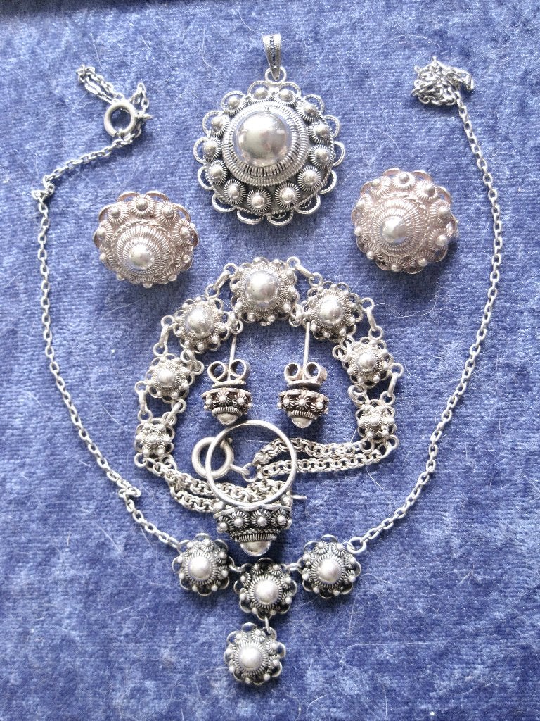 sieraden zilver set zeeuwse knoop, Ophalen, Zilver, Armband
