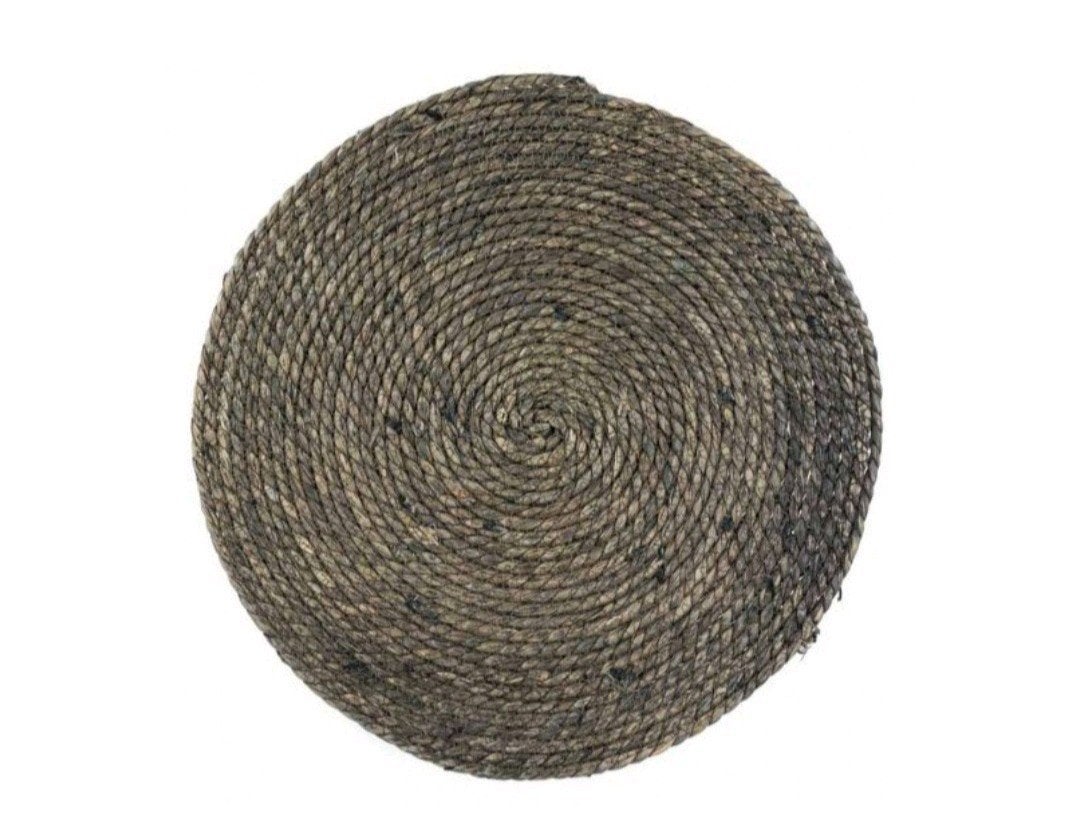Rotan jute onderzetter antraciet kleurig 36 cm, Ophalen of Verzenden, Overige typen, Nieuw, Grijs