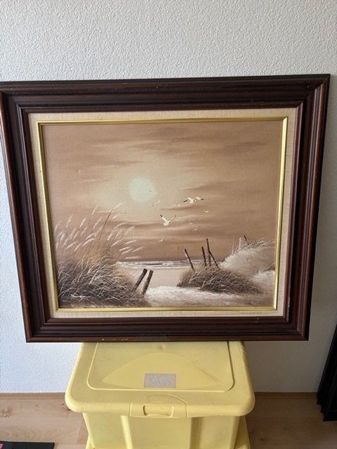 schilderij, Antiek en Kunst, Ophalen, Overige materialen, Overige technieken, Dieren