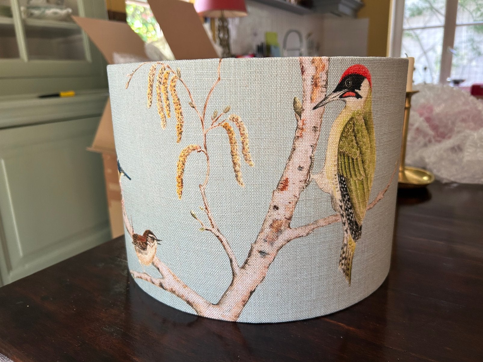 Nieuw lampenkap met vogels, Ophalen, Rond, Nieuw, 21 cm