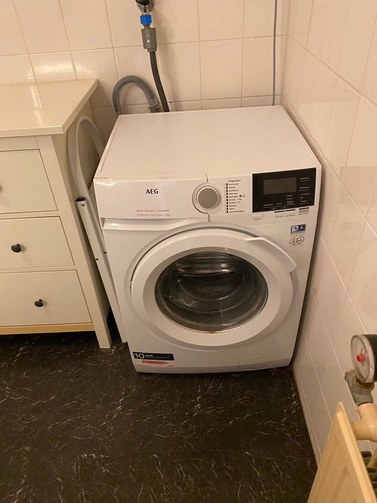 AEG wasmachine Prosense 6000 serie, Witgoed en Apparatuur, Wasmachines, Ophalen, 1200 tot 1600 toeren, Gebruikt, 8 tot 10 kg