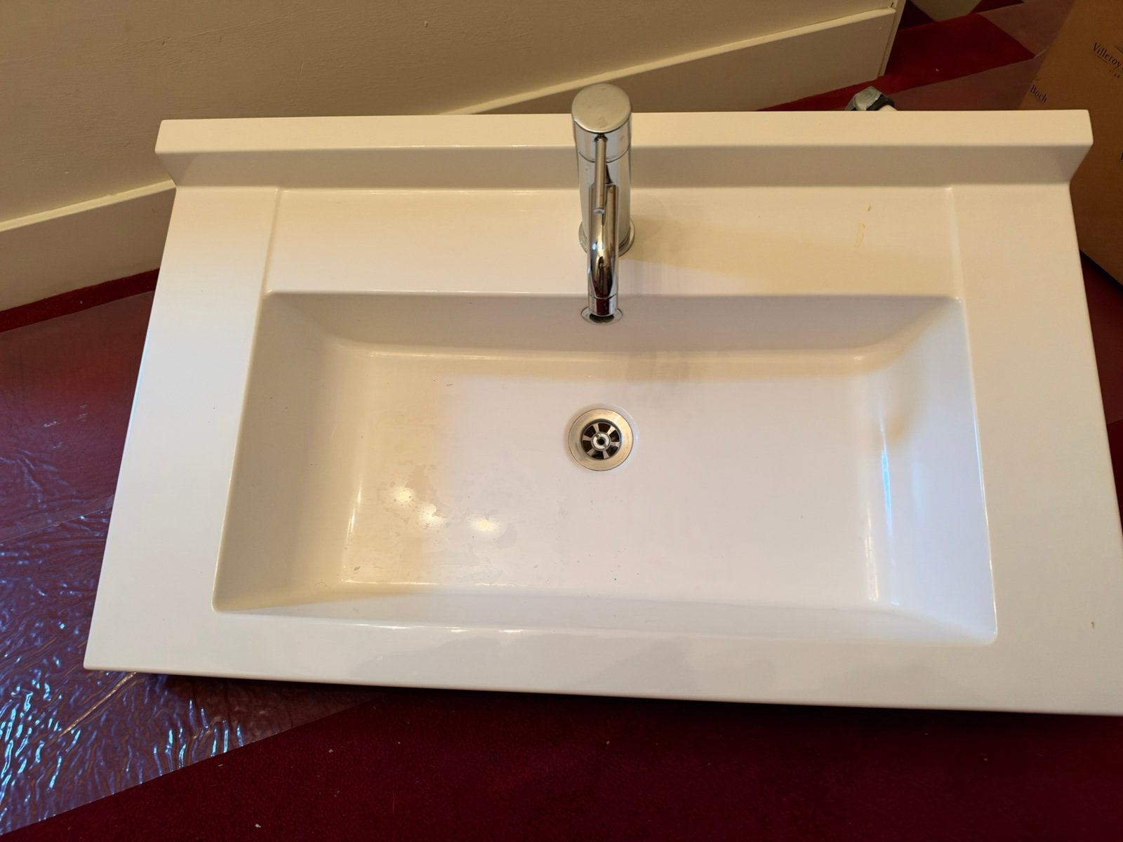 Wastafel met kraan voor badkamermeubel. Exclusief meubel, Ophalen, 50 tot 100 cm, Zo goed als nieuw, Minder dan 100 cm
