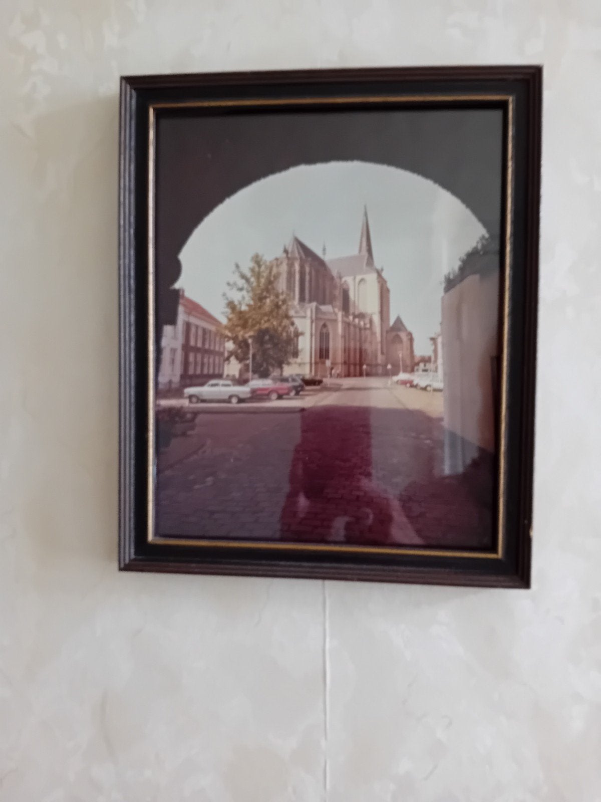 Mooie oude foto Kampen in lijst.Bovenkerk., Ophalen, Minder dan 50 cm, Schilderij, Minder dan 50 cm
