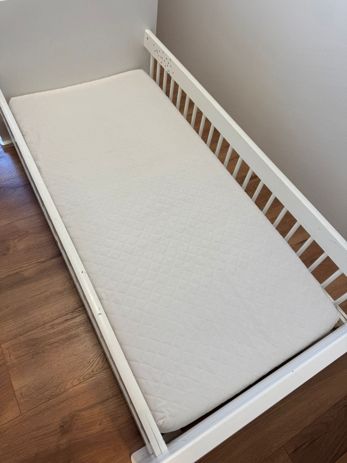 Kinderbed met lattenbodem en matras 150x70, Kinderen en Baby's, Kinderkamer | Bedden, Ophalen, Gebruikt, 70 tot 85 cm, Lattenbodem