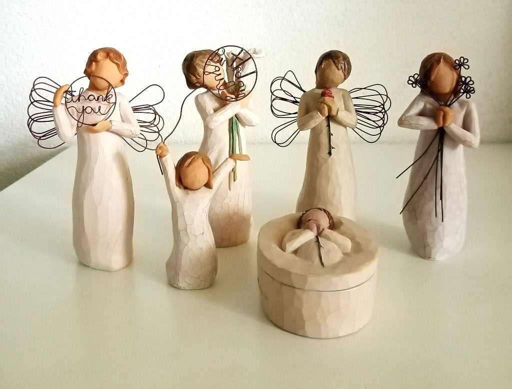 5 Willow Tree beeldjes & 1 doosje, Ophalen of Verzenden, Gebruikt, Mens