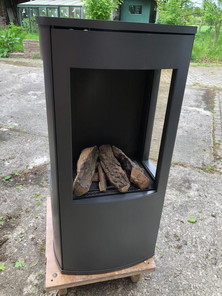 Dru kachel Trio, Huis en Inrichting, Ophalen, Zo goed als nieuw, Vrijstaande haard, Gashaard