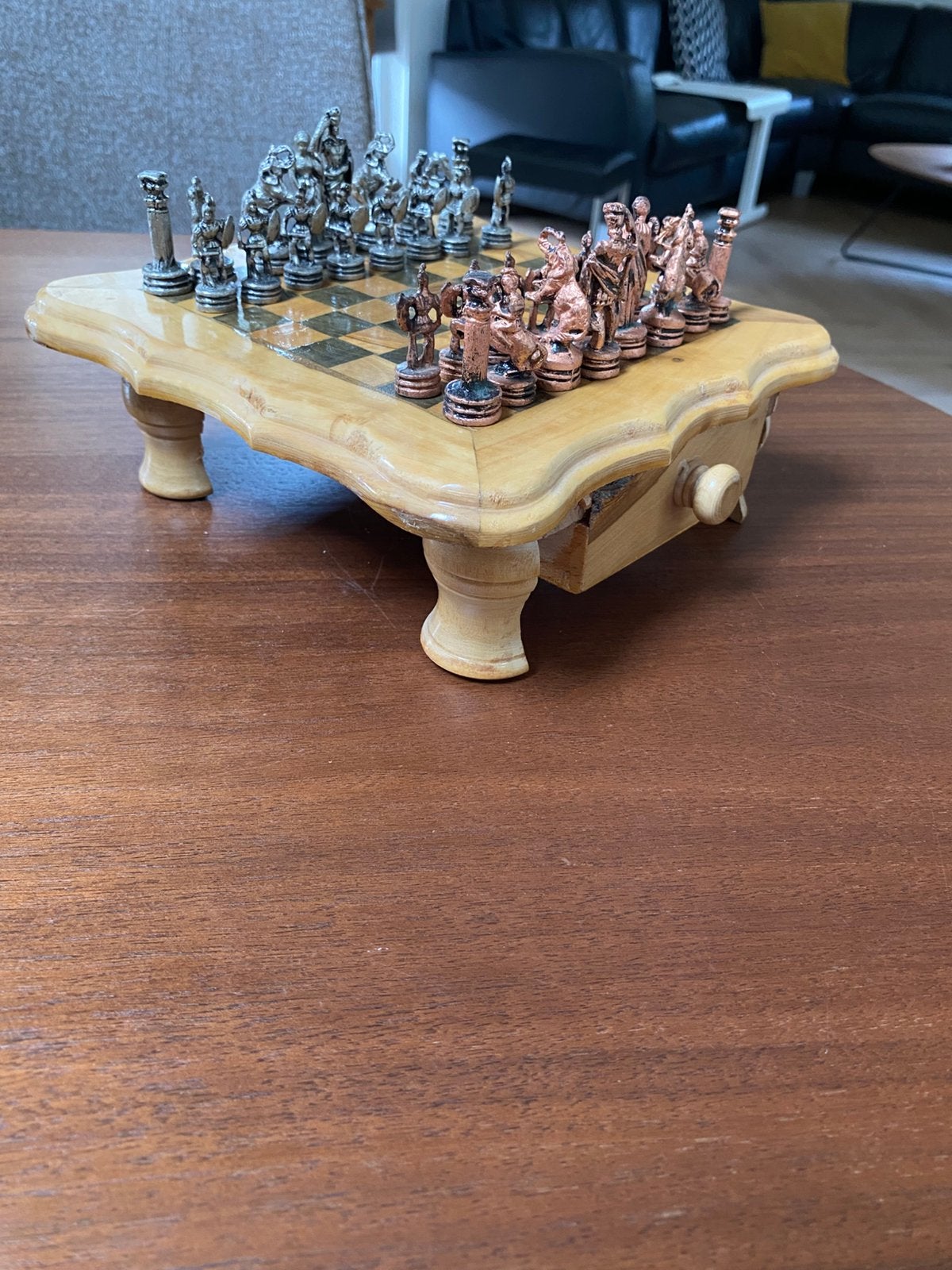 Schaakspel schaaktafeltje, Hobby en Vrije tijd, Ophalen of Verzenden, Zo goed als nieuw