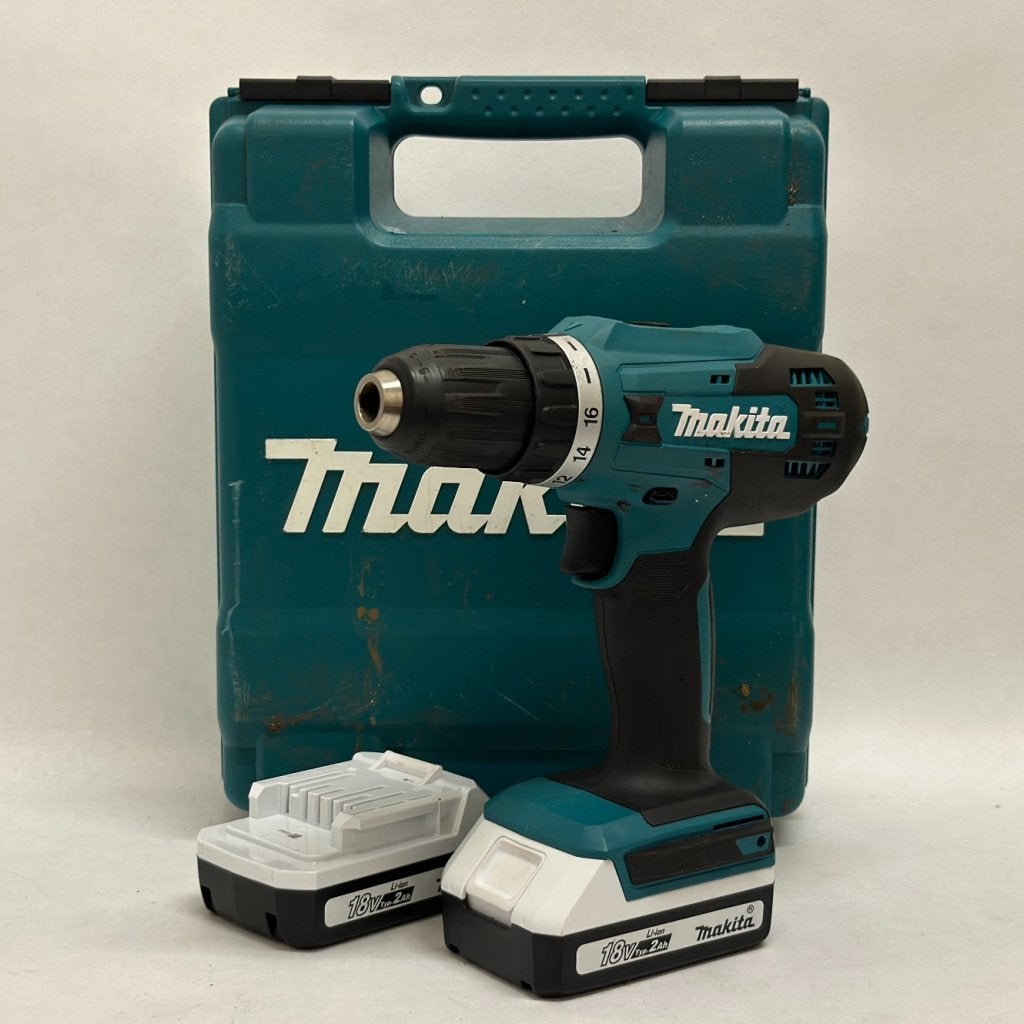 Makita DF488D Body + 2 Accu's 18V 2AH, Makita, Zo goed als nieuw, Support@makita.com, Makita Corporation, 3-11-8, Sumiyoshi-cho, 
Anjo, Aichi 446-8502
Japan