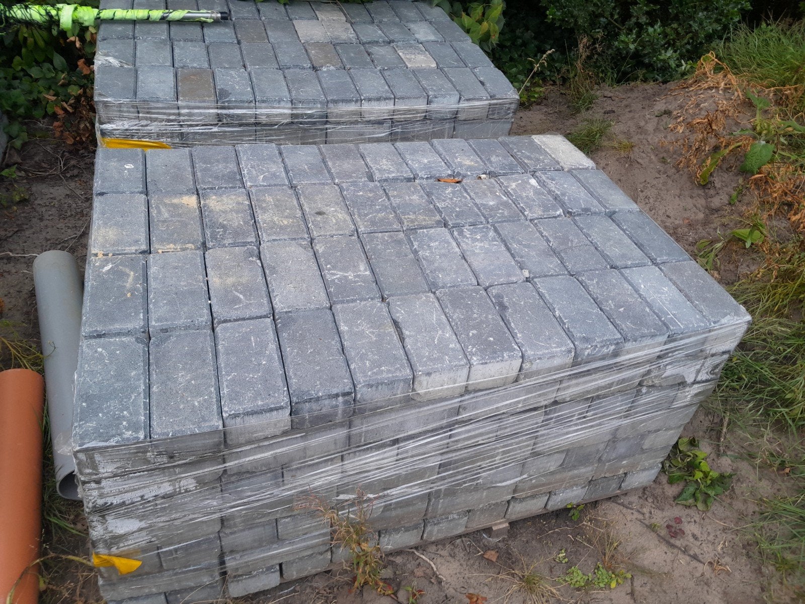 Betonklinkers bkk antraciet 8cm., Tuin en Terras, Ophalen, Beton, Klinkers