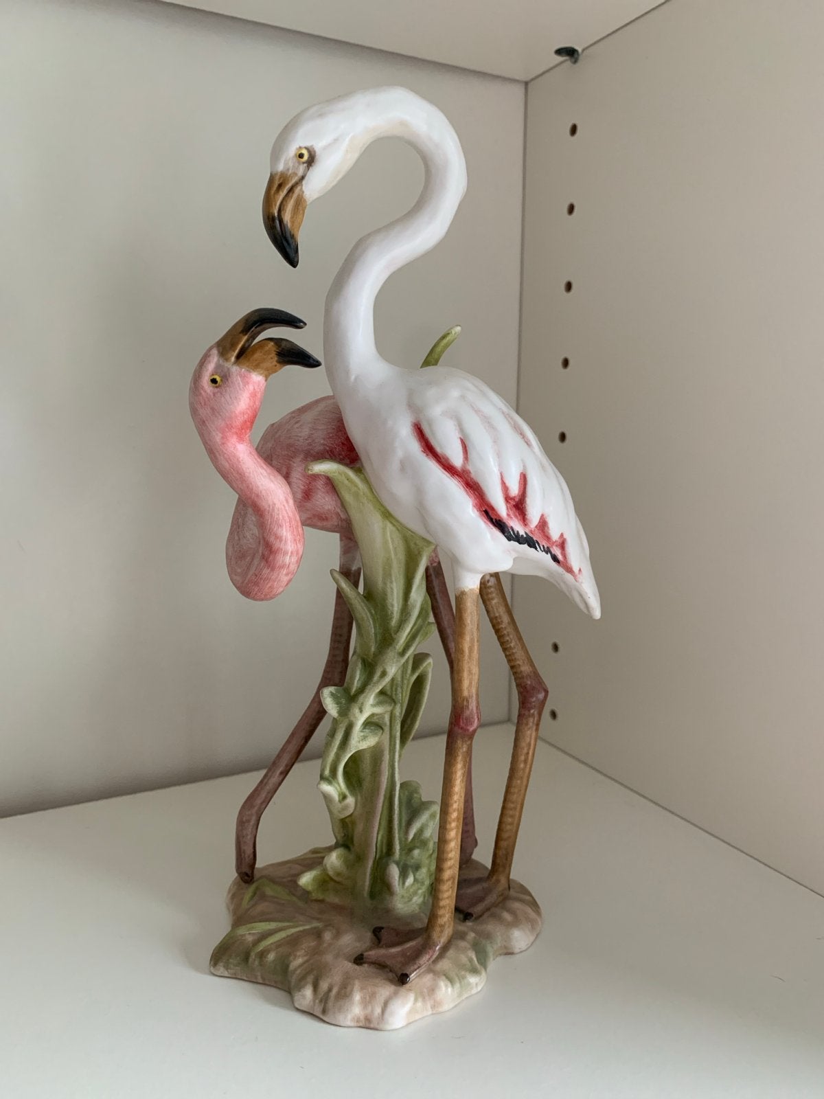 Goebel Flamingo beeldje - Porselein - Vintage 1989, Verzamelen, Ophalen of Verzenden, Zo goed als nieuw, Dier