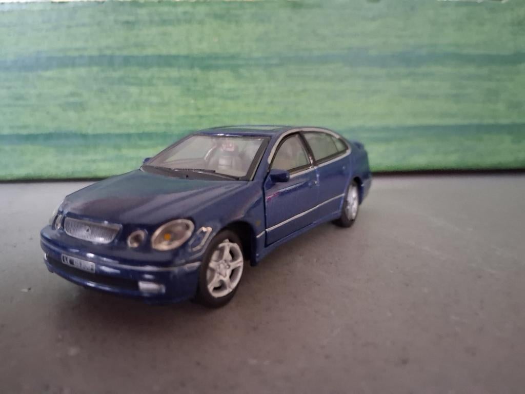 Blauwe  modelauto Lexus GS 300, Ophalen of Verzenden, Zo goed als nieuw, Auto