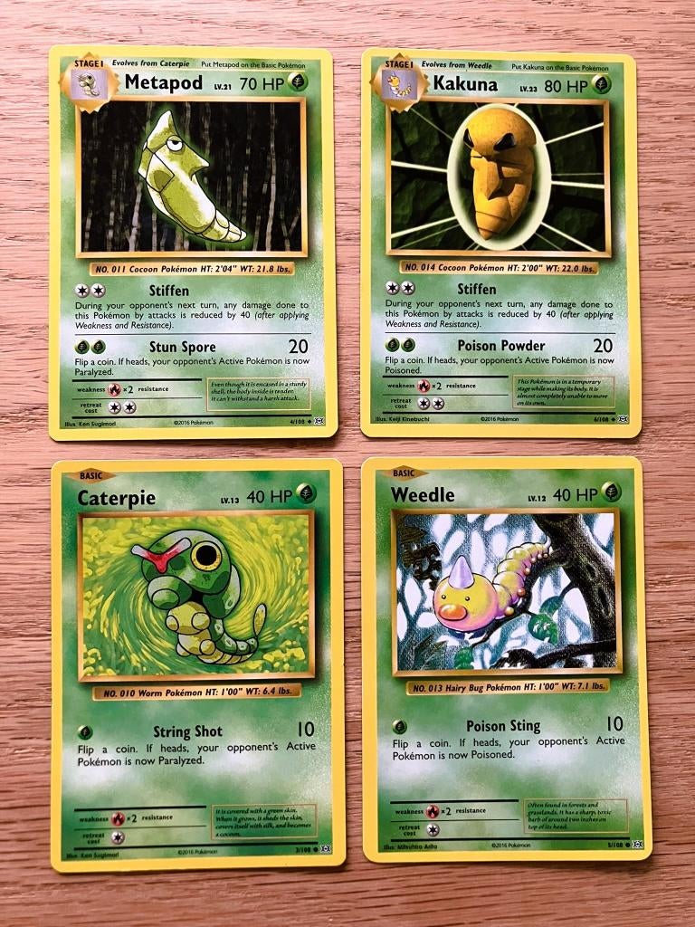 Caterpie, Metapod, Weedle & Kakuna - Evolutions, Ophalen of Verzenden, Meerdere kaarten