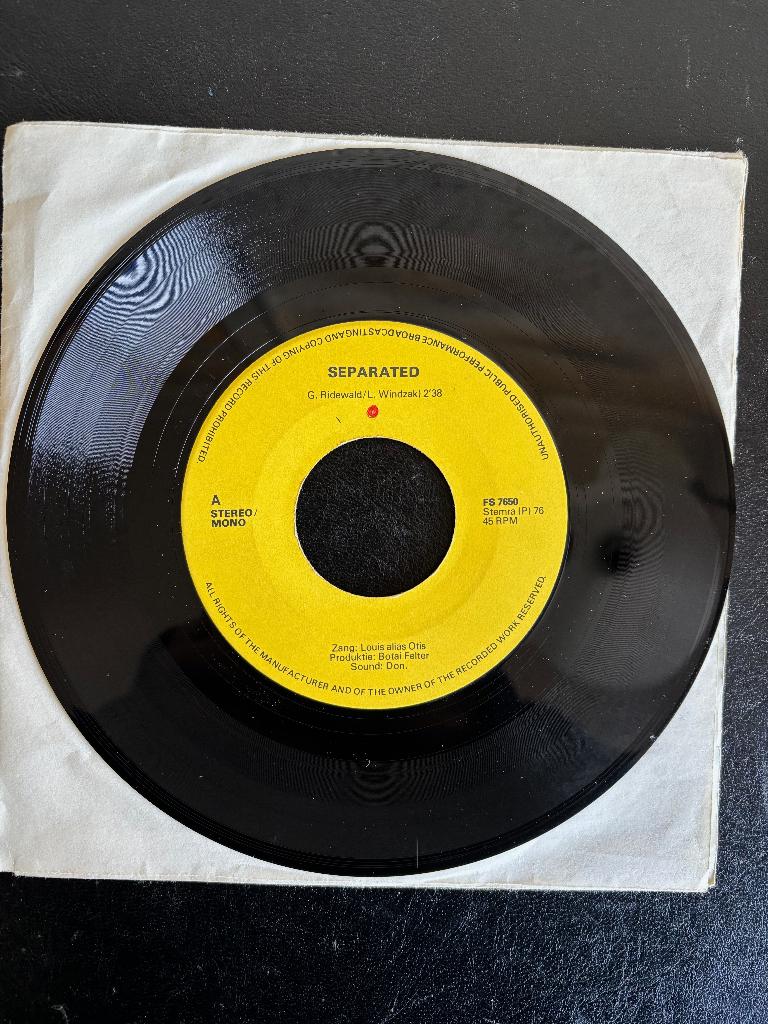 Louis Alias Otis - Separated / Mercey On Me - 1976, Gebruikt, 7 inch, Single, Ophalen of Verzenden