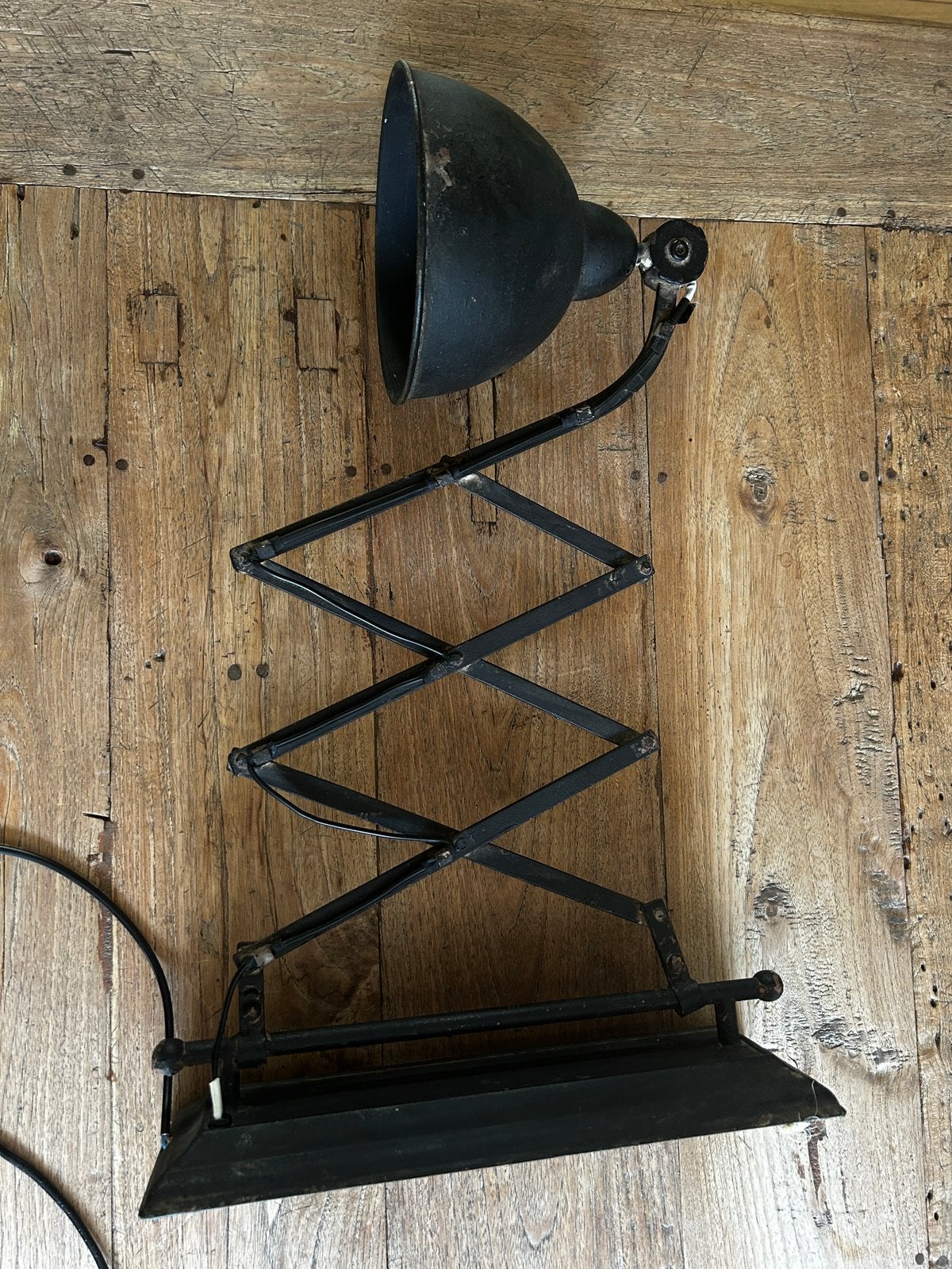Mooi retro schaarlamp, Ophalen of Verzenden, Gebruikt, Metaal, Retro, vintage