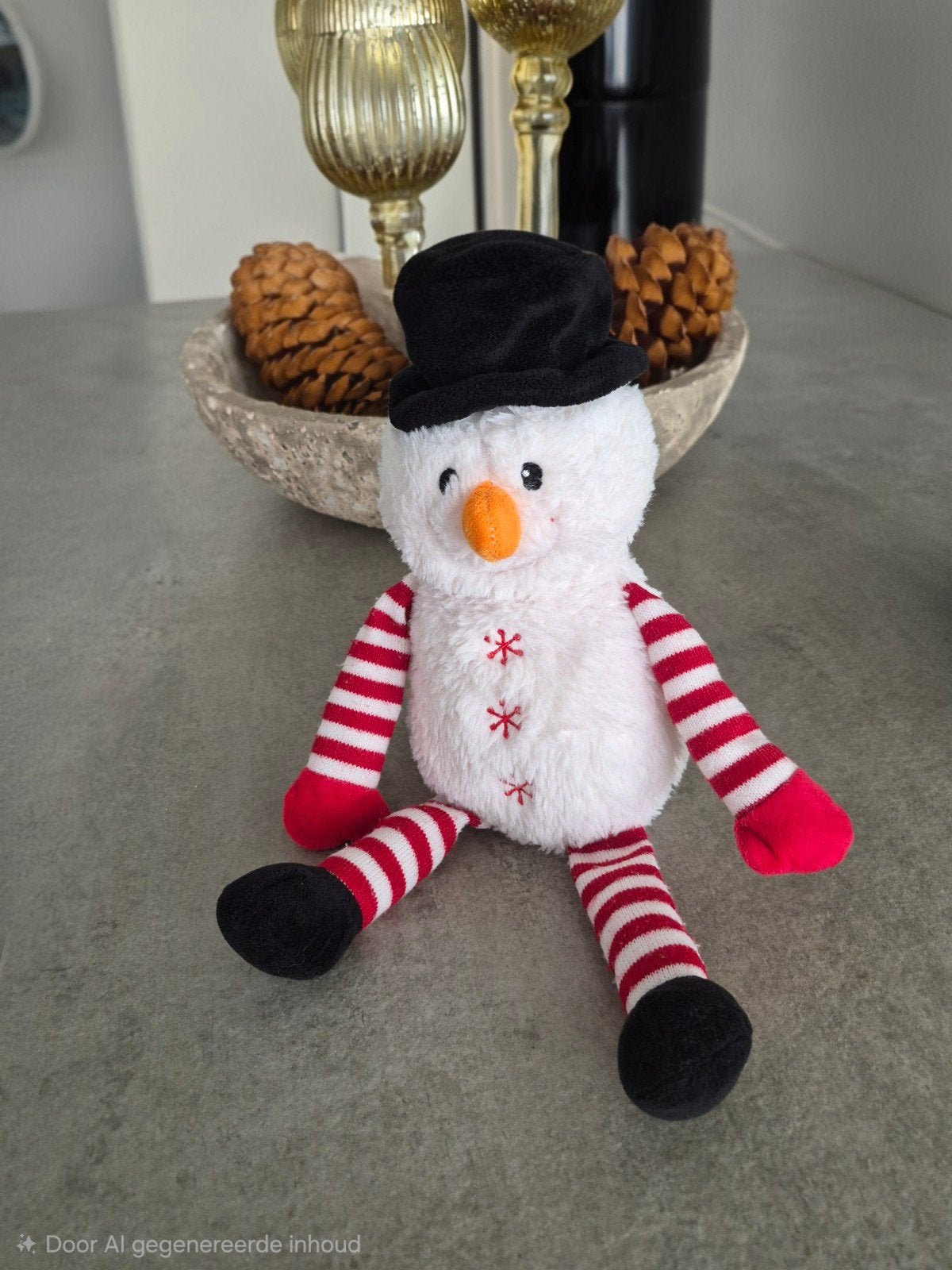 Leuke sneeuwpop knuffel - perfect voor de feestdagen!, Diversen, Ophalen of Verzenden, Zo goed als nieuw