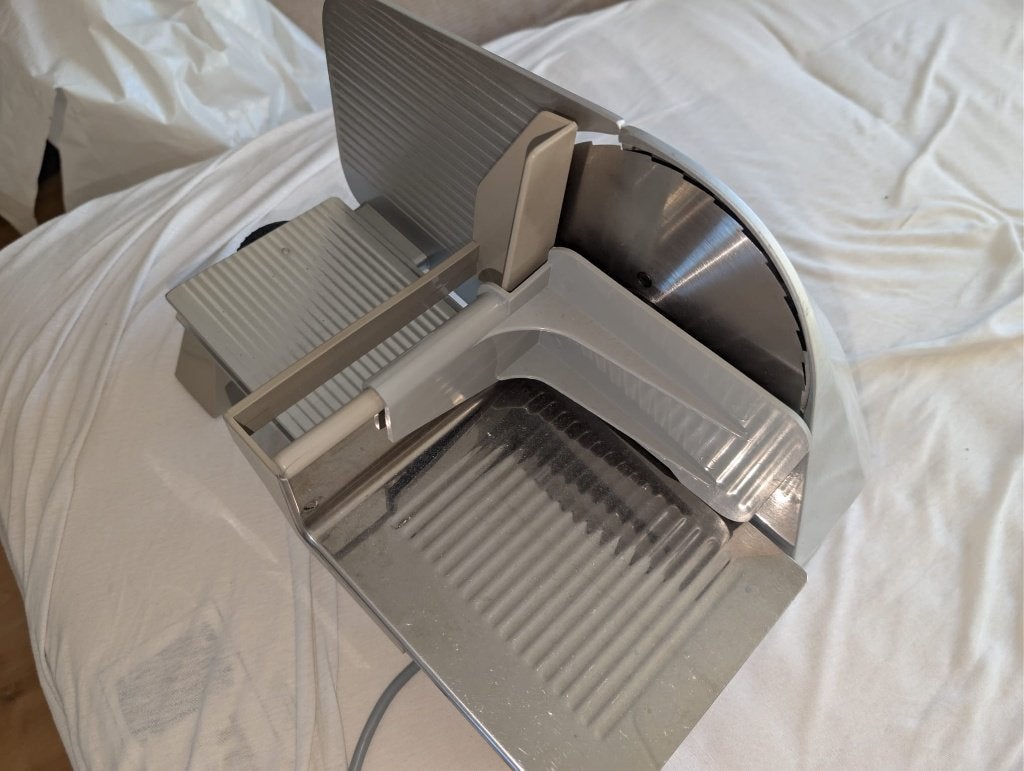 Vleessnijmachine, Ophalen, Gebruikt, Zilver, Metaal
