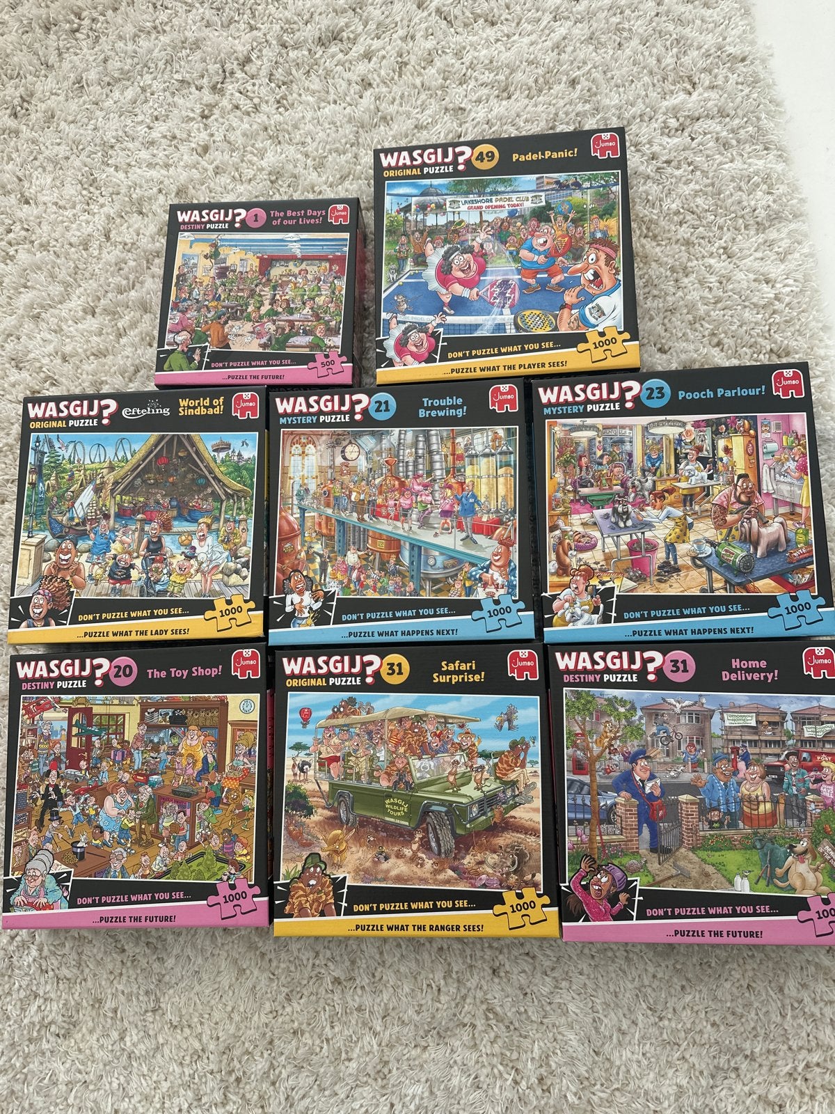 Wasgij Puzzels Collectie - Diverse Thema's, Ophalen, 500 t/m 1500 stukjes, Zo goed als nieuw, Legpuzzel
