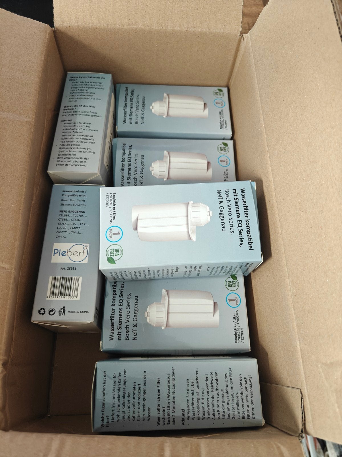 8x waterfilter 28931, Nieuw, Ophalen of Verzenden, Siemens, Waterfilter