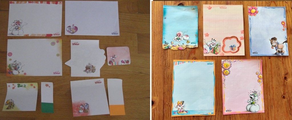12 verschillende kleine Diddl blaadjes, Verzamelen, Ophalen of Verzenden, Verschillende figuren, Zo goed als nieuw, Papier, Kaart of Schrift