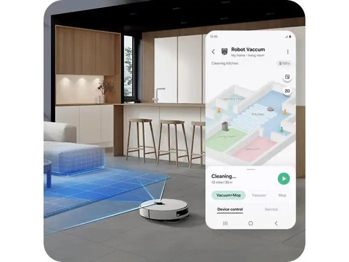 Samsung Jet Bot Combo AI Steam  VR7MD97714G Robotstofzuiger, Automatisch legen, Ophalen of Verzenden, Zo goed als nieuw, Robotstofzuiger