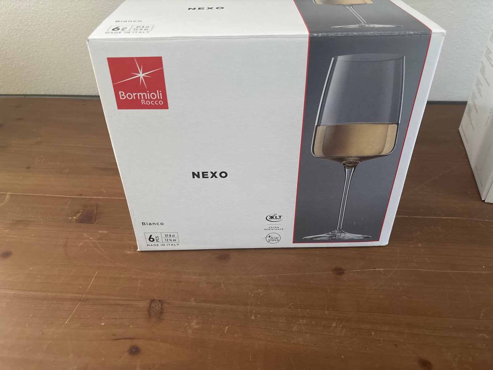 Bormioli Rocco Nexo Bianco wijnglazen  2 x- set van 6, Glas of Glazen, Overige merken, Nieuw, Ophalen of Verzenden