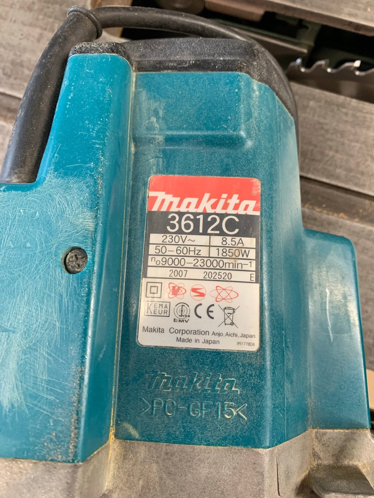 Makita 3612C Bovenfrees - Krachtige en Betrouwbare Router, Doe-het-zelf en Verbouw, Gereedschap | Freesmachines, Ophalen, Gebruikt