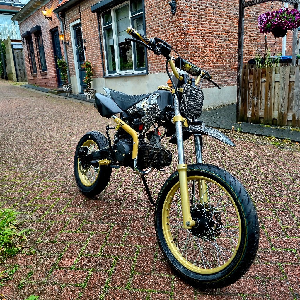 Pitbike 125cc 4takt, Fietsen en Brommers, Gebruikt, Nitro, Pitbike, Schijfrem